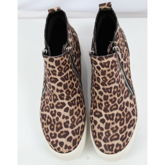 Oat Cheetah Hidden Wedge Rubber Sole Sneaker - Picture 5 of 8